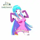 Наклейки для автомобиля EARLFAMILY, 13 см х 10,1 см, для милой девушки в розовом платье, аниме, яркие, водонепроницаемые, для ноутбука, автомобиля