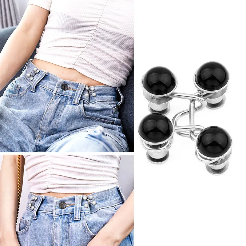 

27/32MM Waist Closing Artifact Nail-free Waist Buckle Brooches Retro Adjustable Snap Button Detachable Clothing Pant Sewing Tool