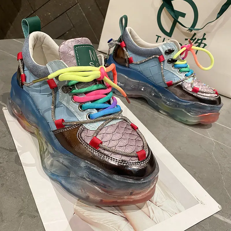 

Jelly Sole Thick-soled Women's Shoes New Color Jelly Thick-soled Sports Shoes Outdoor Casual Shoes Zapatos De Mujer Shoes Women