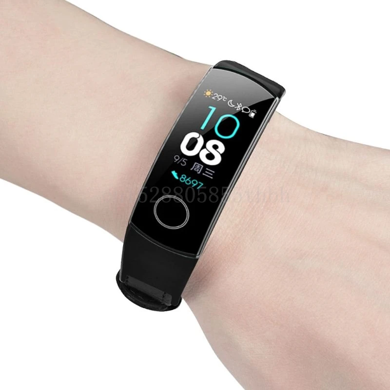 Сменные износостойкие кожаные Наручные часы ремешок для Huawei Honor Band 5/4 аксессуары