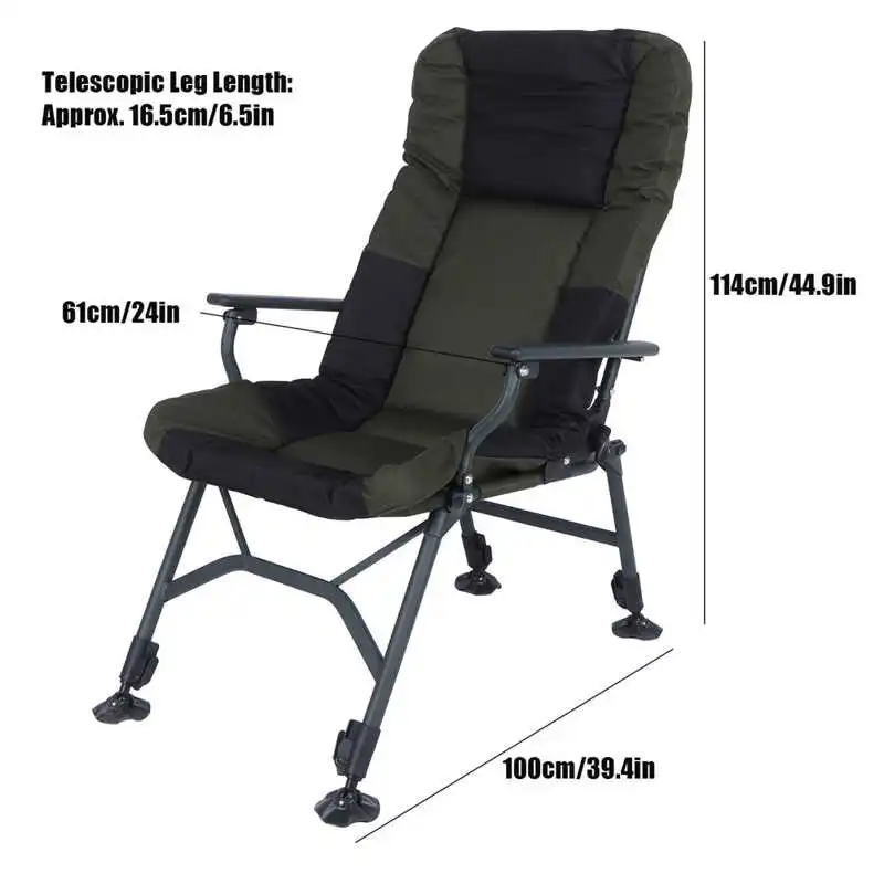 Уличный складной стул с высокой нагрузкой качественный Утюг + ткань Оксфорд