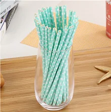 mint with dot 100 шт розовые золотые бумажные соломинки вечерние соломинки золотые серебряные бумажные соломинки смешанные полосатые звезды шаблоны шевронов - Цвет: mint with dot