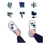 Лидер продаж, 50 шт., популярные подвески для обуви, гребень, ножницы, парик, аксессуары для парикмахерских, сандалии для макияжа, украшения для обуви, подарок для девушек и женщин