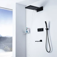 concealed shower head shower head shower hot and cold regulating valve body black shower set