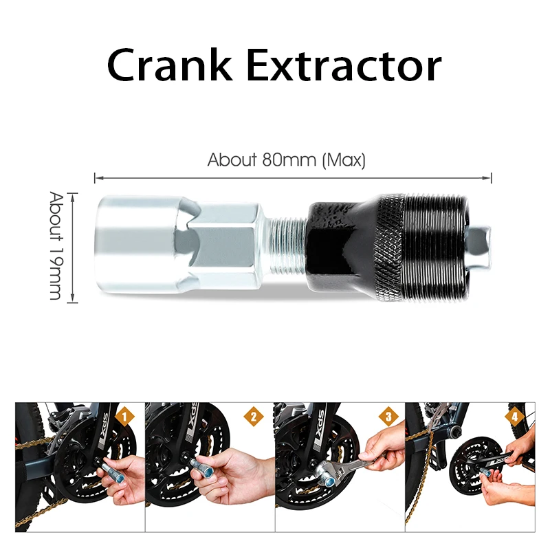 Bicycle Tools Kits Crank Puller/ Chain Splitter Cutter Breaker/ Flywheel Remover/ Spoke Wrench/ Bike Repair Accessories for MTB