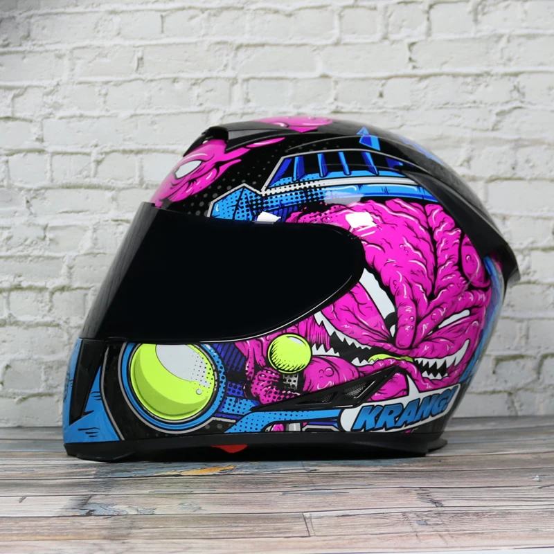 Полнолицевой мотоциклетный шлем capacete Профессиональный гоночный шлем каска точка Радужный оттенок мотоциклетный кросс-кантри тур - Цвет: 44