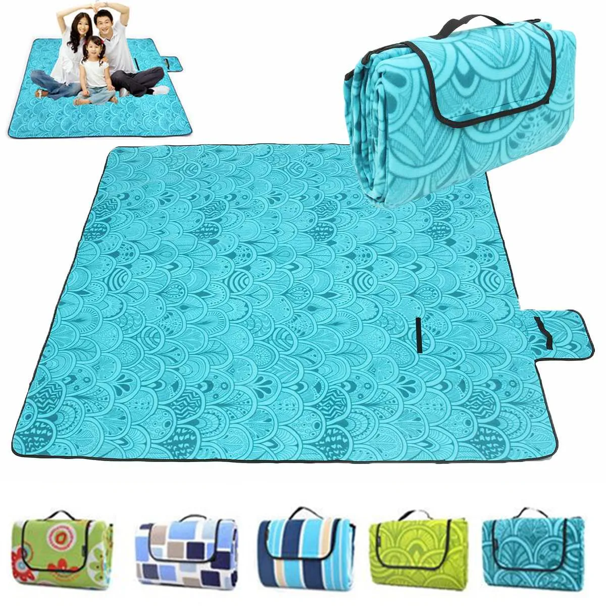 Водонепроницаемый складной коврик для пикника 200x200 см | Спорт и развлечения