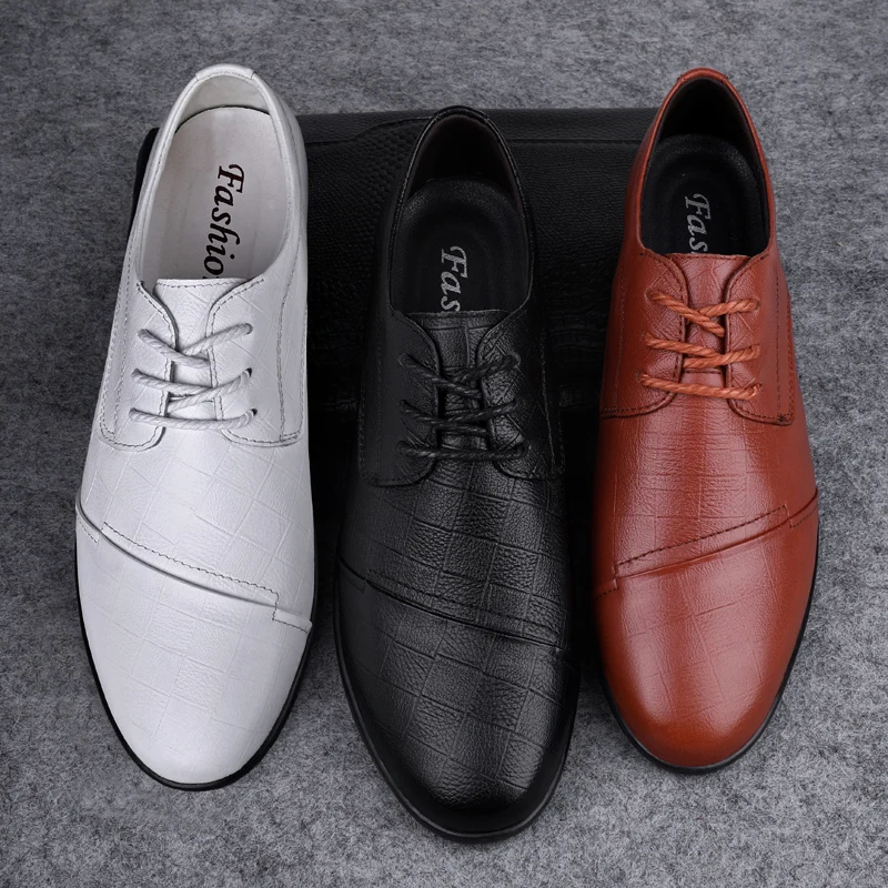 

Genuine Leather Men shoes lace up breathable Flats High quality casual shoes men Fashion Comfortable Men oxfords Shoes men