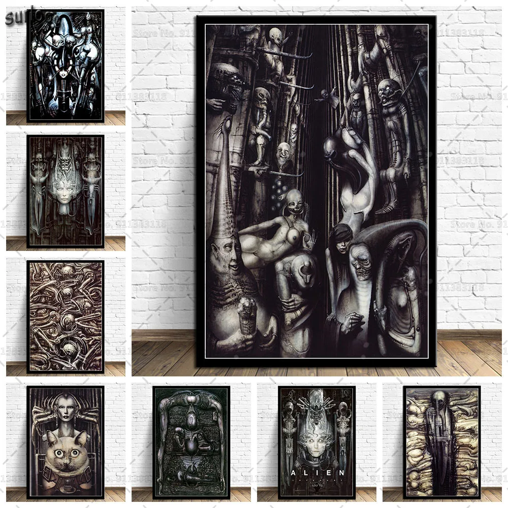 Плакаты и принты Hr Giger Li II инопланетянин ужас настенные художественные картины
