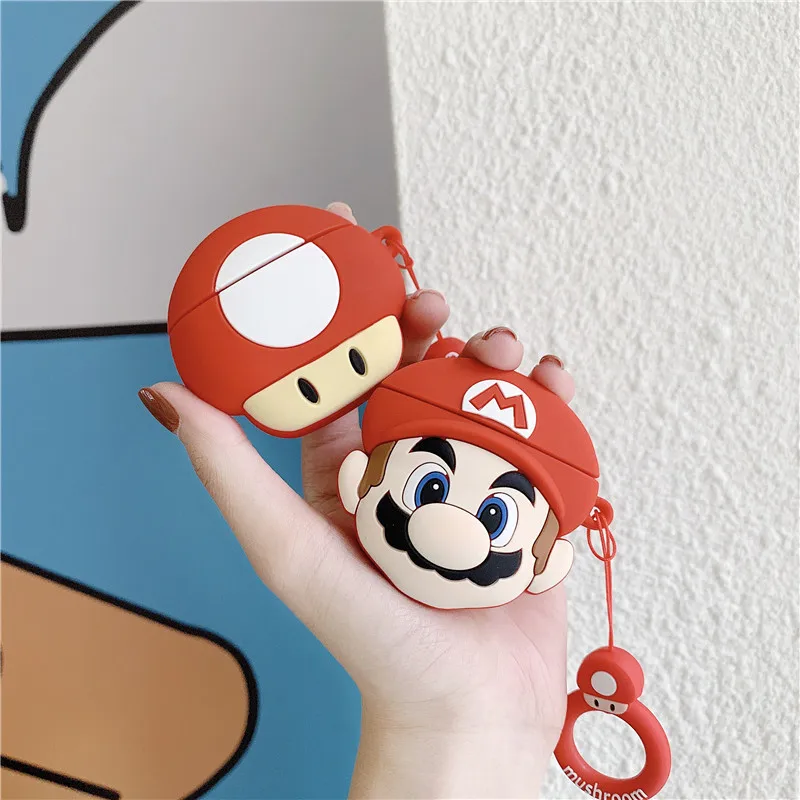 Супер Марио Bros Toad 3D Силиконовые мультфильм Coque наушники чехол для Apple Air pods 2 Bluetooth наушники для AirPods аксессуары
