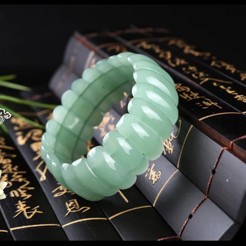 

Натуральный камень класса А натуральный камень Авантюрин Браслеты Резные зеленый камень мужские ювелирные изделия женские ювелирные изде...