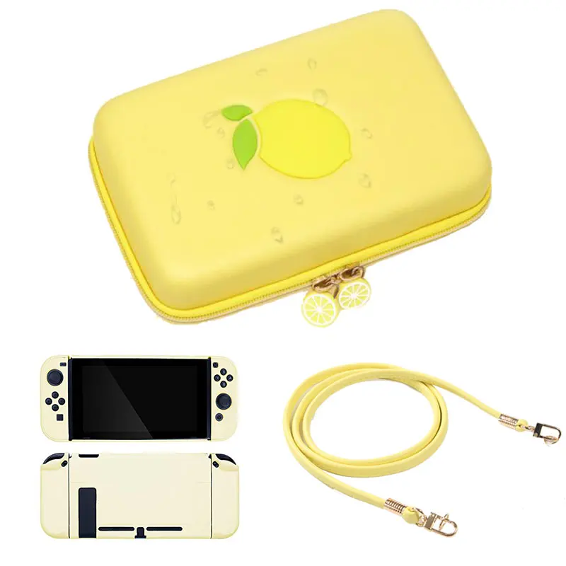 Bag Set Портативный чехол-сумка для nintendo Switch, Сумка с лимоном, EVA, Жесткий Чехол, корпус NS, коробка для хранения, аксессуары для игровой консоли kingd Switch - Цвет: Bag Set