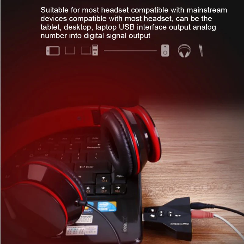 Новая виртуальная 7 1 USB звуковая карта внешняя аудио двойной адаптер для
