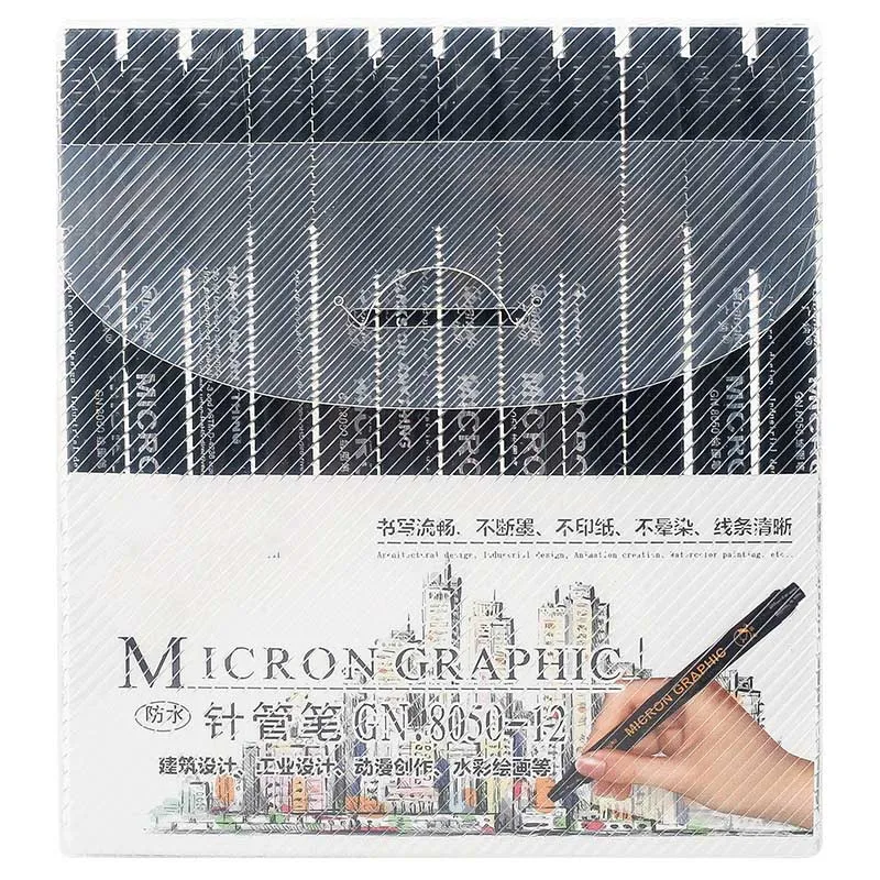 

Black Fine Point Drawing Line Sketch Pen Comic Anime Art Marker Waterproof for Designers DQ-Drop