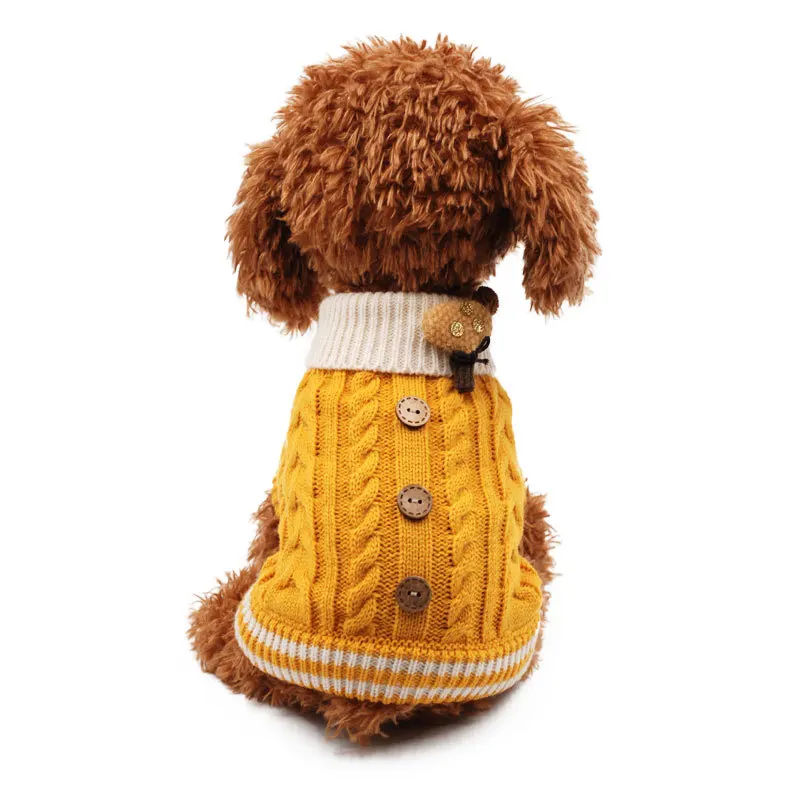 

Dog sweater button sweater winter warm fashion two-legged clothes pet clothes puppy clothes big dog clothes dog jacket Teddy