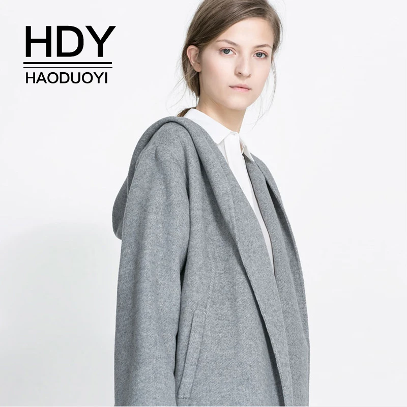HDY Haoduoyi модные НОВЫЕ ПОСТУПЛЕНИЯ Дамская Повседневная Длинная стильная ветровка
