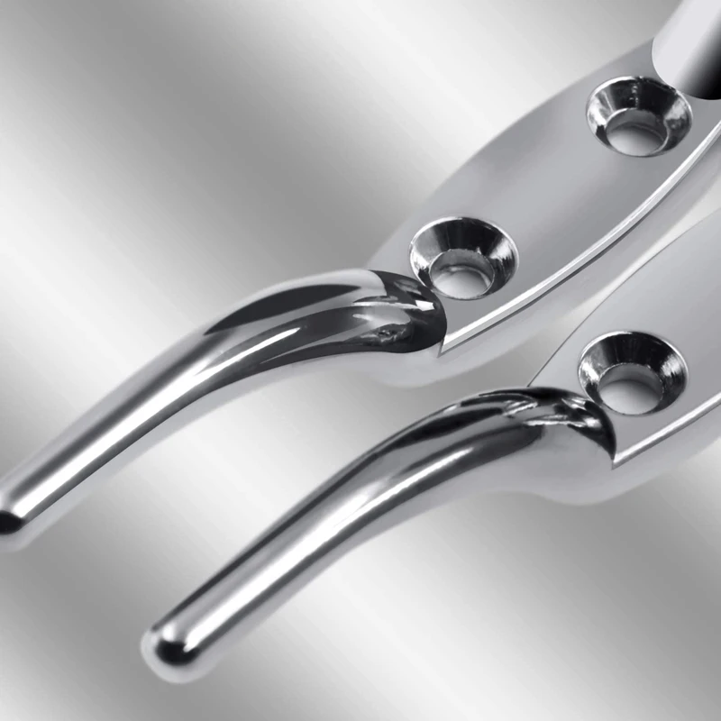 

2PCS Silver Halyard Rope Cleat Hook - Rust Free Zinc Alloy - Does Not Include Mounting Screws 15.1X2.8CM