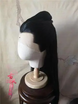 wangji Handmade B Гроссмейстер демонического культивирования Untamed Wuxian Wangji косплей волос парик Чэнь qinglin - Цвет: wangji Handmade B