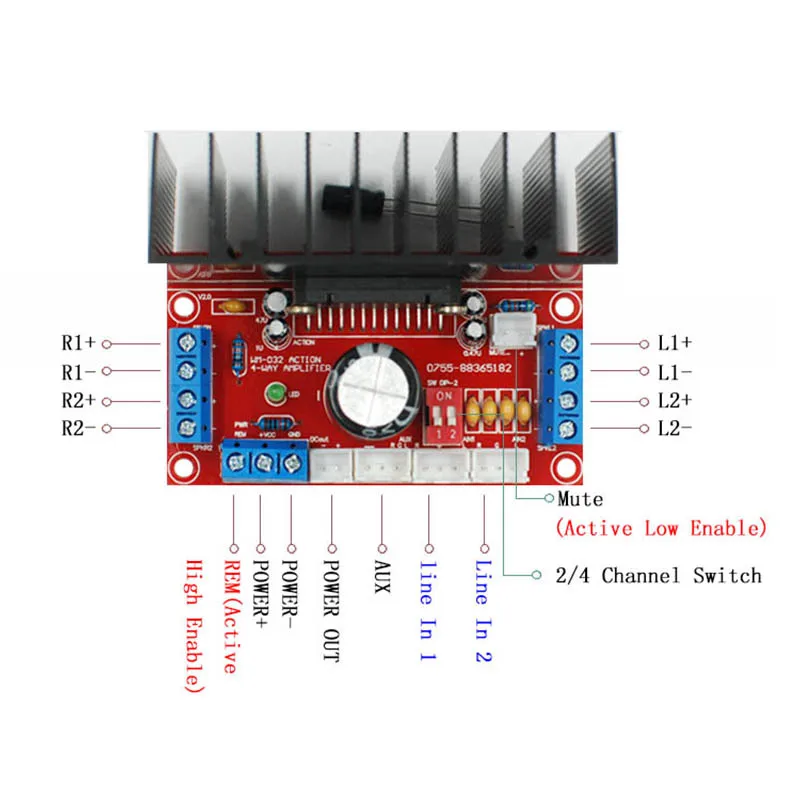TDA7377 4 канальный усилитель мощности комплект поддерживает стерео объемный