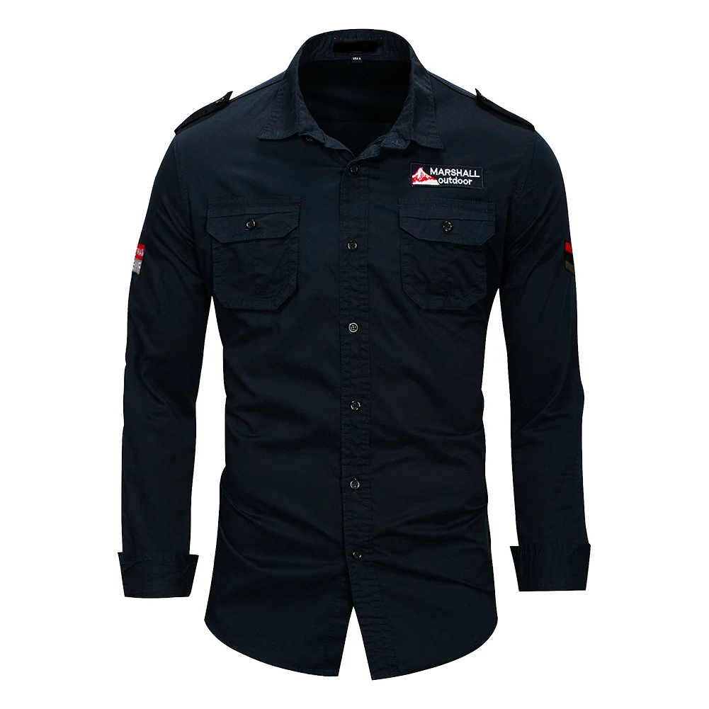 Мужская Повседневная рубашка с отложным воротником Однотонная длинными