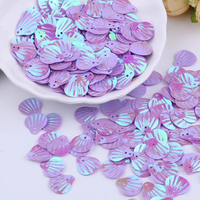 

110Pcs Shell-shaped Glitter Sequins Mixed PVC Colorful Fish Scales Beads Fan-shaped Handmade DIY Sequins Decorat Wholesale