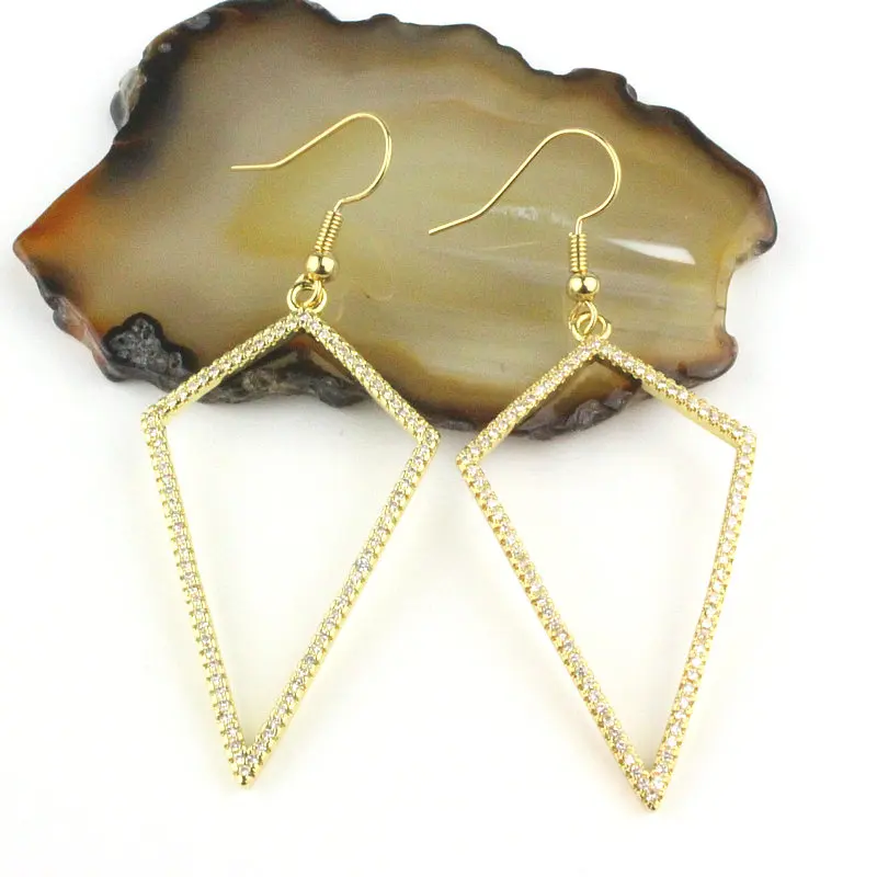 5 пара/лот Модные cz серьги уникальные в форме капли фианит компонент