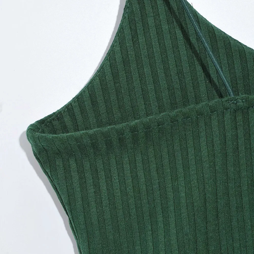 Summer Sexy Black Green V Neck Bodysuit 2021 New Arrival Fashion Skinny Playsuits With Thin Strap Womens sleeveless Party Tops