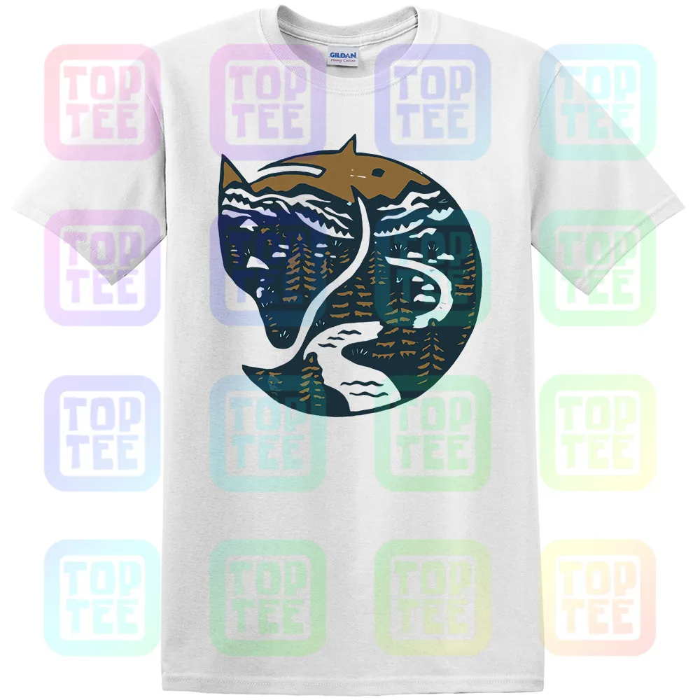 Fjall-мужская рубашка с воротником в виде арктической лисы унисекс размер S-3XL |