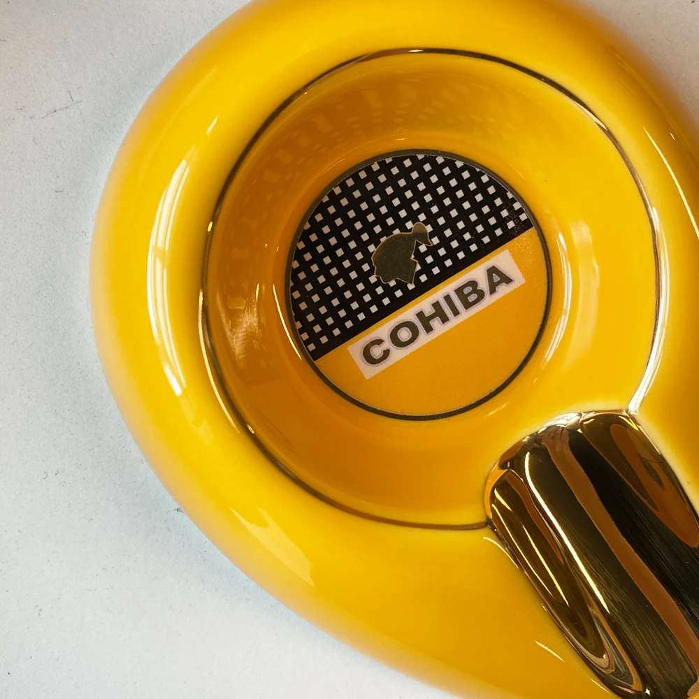 Овальная портативная пепельница для сигар Cohiba бытовая керамическая роскошная