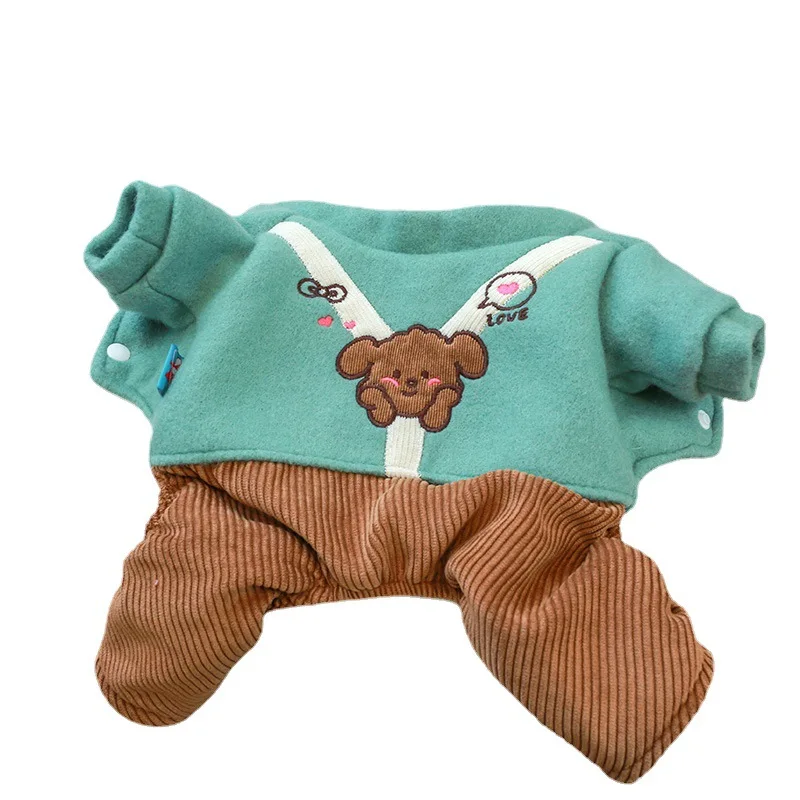 

Love Bear Dog Clothes Winter Warm Small Dog Outfits Yorkie Maltese Dog Jumpsuits Winter Clothes Puppy Cat Clothing Pet Costumes