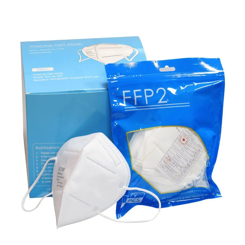 FFP2 защитная маска для лица Антибактериальная наружная противотуманная Дымчатая