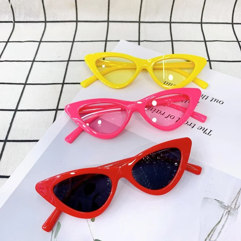 

HKNA 2022 New Small Children Sunglasses Cat Eye Plastic Glasses for Boys/Girls Trendy Eyeglasses Kids Cute Gafas De Sol Hombre