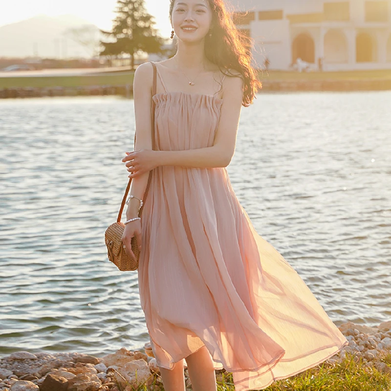 Женское модельное платье для отпуска элегантное винтажное Повседневное