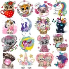 Аппликация с цветами, животными, термоклейкие Мультяшные нашивки сделай сам, хиппи, коала, единорог, термоклейкие нашивки для одежды, печать