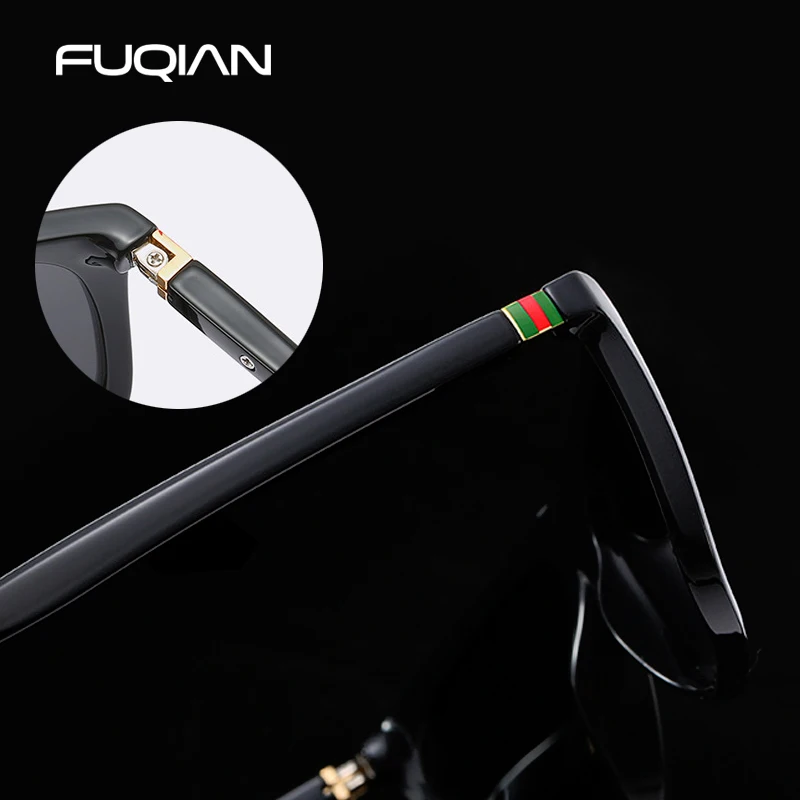 FUQIAN брендовые классические солнцезащитные очки Квадратные поляризованные