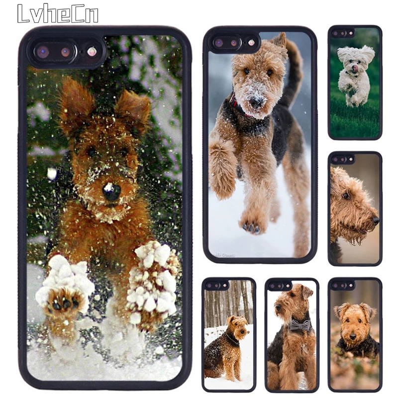 Чехол для телефона LvheCn Airedale Terrier Dog iPhone 5 SE 6s 7 8 Plus 11 12 Pro X XR XS Max Samsung galaxy S7 S8 S9