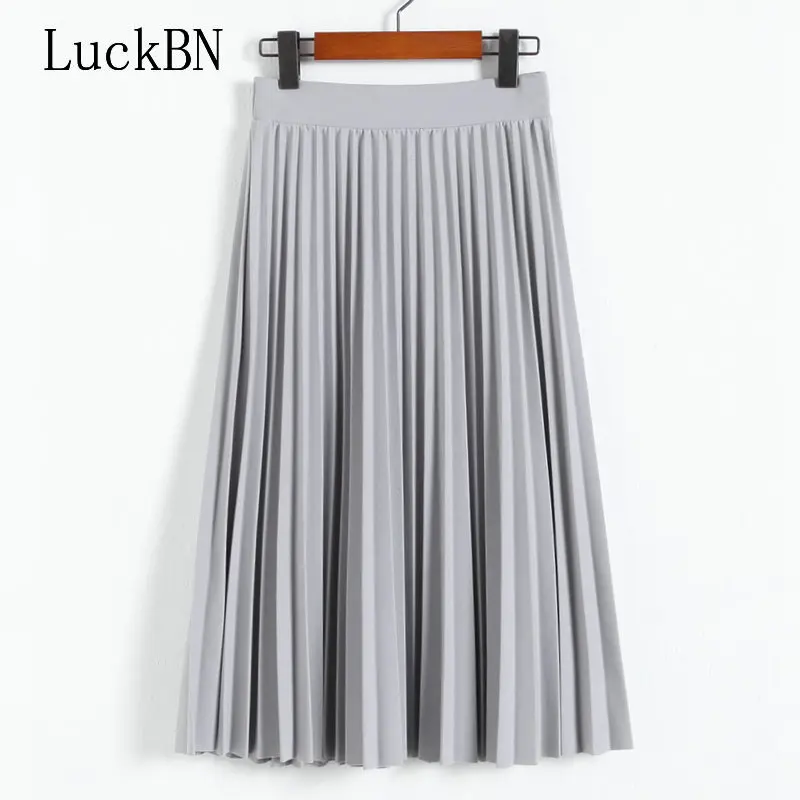 Женская плиссированная юбка элегантная с высокой талией каваи весна-осень |