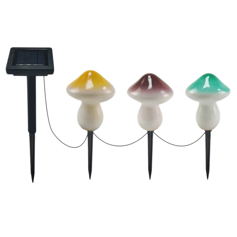 

Садовый светильник на солнечной батарее, световая гирлянда в виде грибов, сасветильник светильник на колышке для газона, дороги, двора, один...