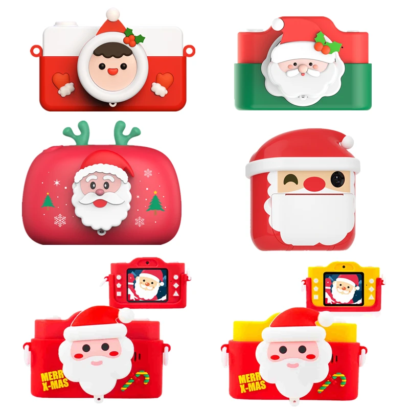 Рождественский детский фотопринтер рождественские подарки мультяшная цифровая