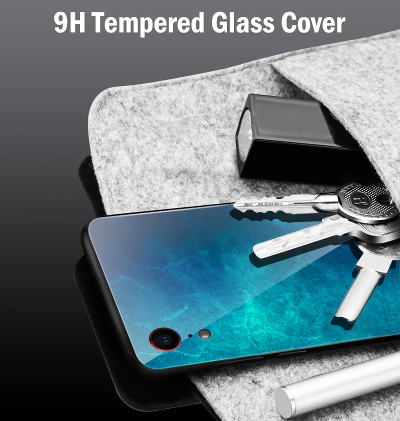 Для iPhone 5S, se, 6, 6 S, 7, 8 Plus XR XS макс. закаленное стекло чехол для Meizu M5 M6 M8 M9 Примечание 16th Plus с узором в полоску защитная оболочка