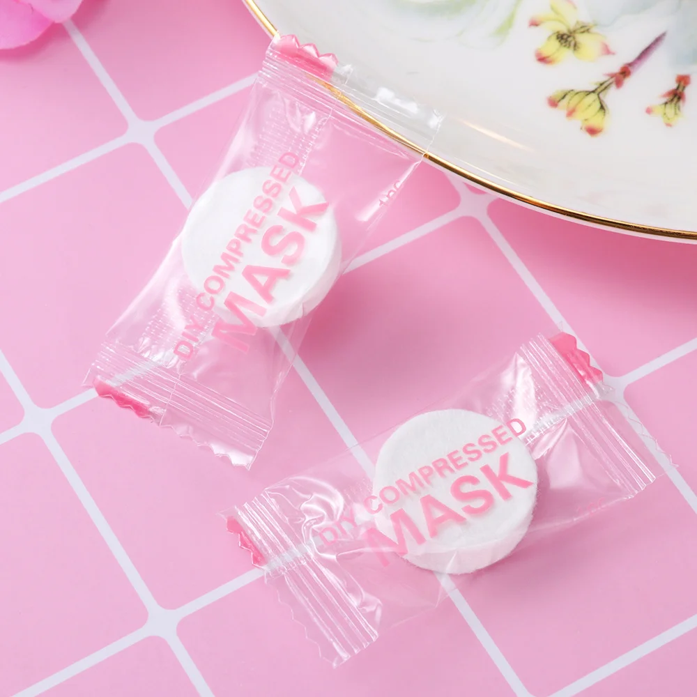 

100pcs DIY Compressed Mask Disposable Facial Mask Home Skin Care (Random Color)
