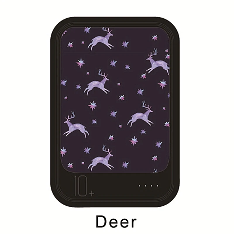 deer Maoxin портативное зарядное устройство типа c на базе Android ios, Внешнее зарядное устройство, аксессуары для телефона, розовое зарядное устройство, 10000 мА/ч, 11 цветов - Цвет: deer
