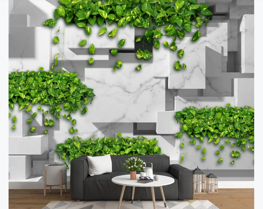 Фотообои на заказ свежие современные минималистичные 3d трехмерные абстрактные