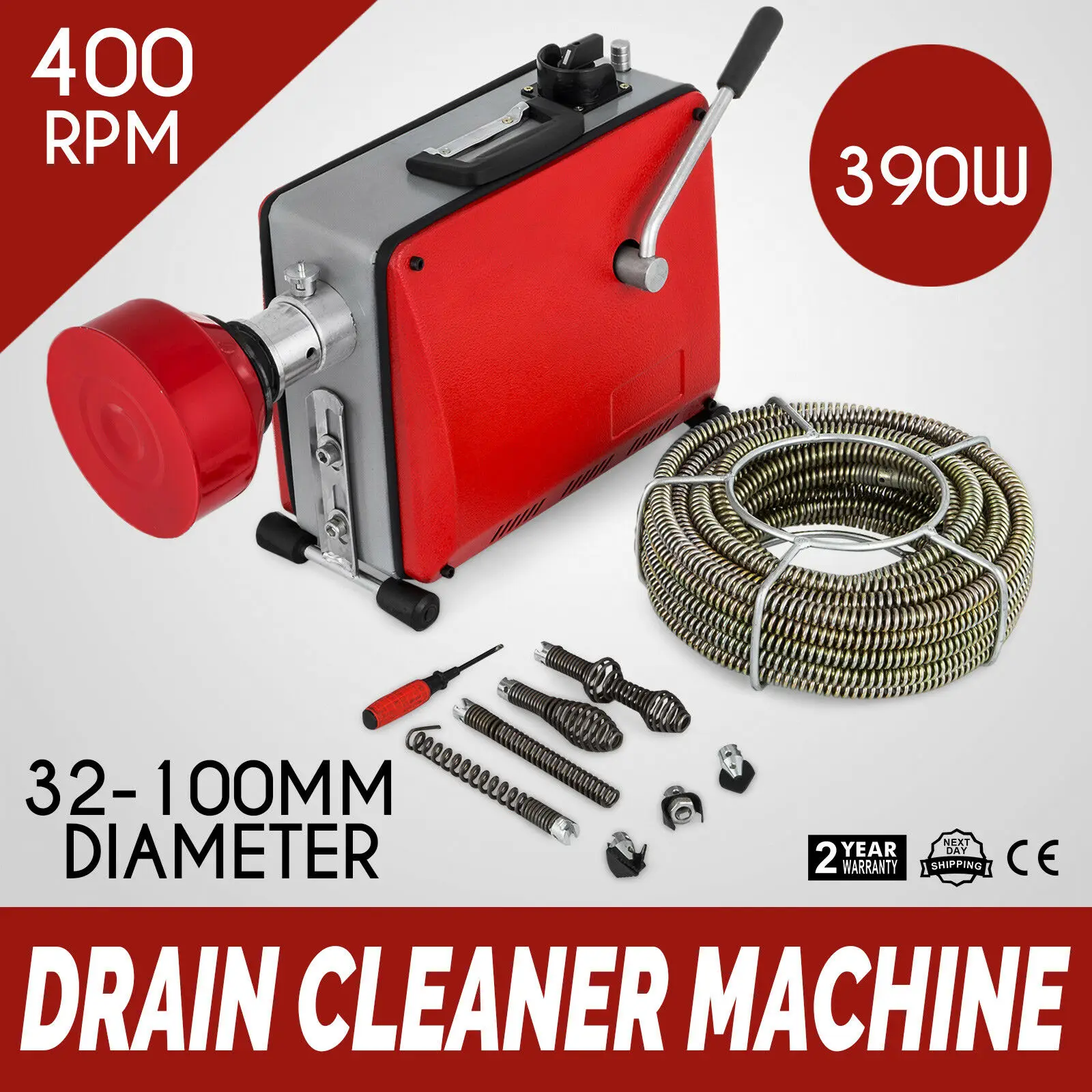 

390W Practical Rohrreiniger Abwasser 32-100mm pipe Rohrreinigung smaschine Elektrisch Plumbing
