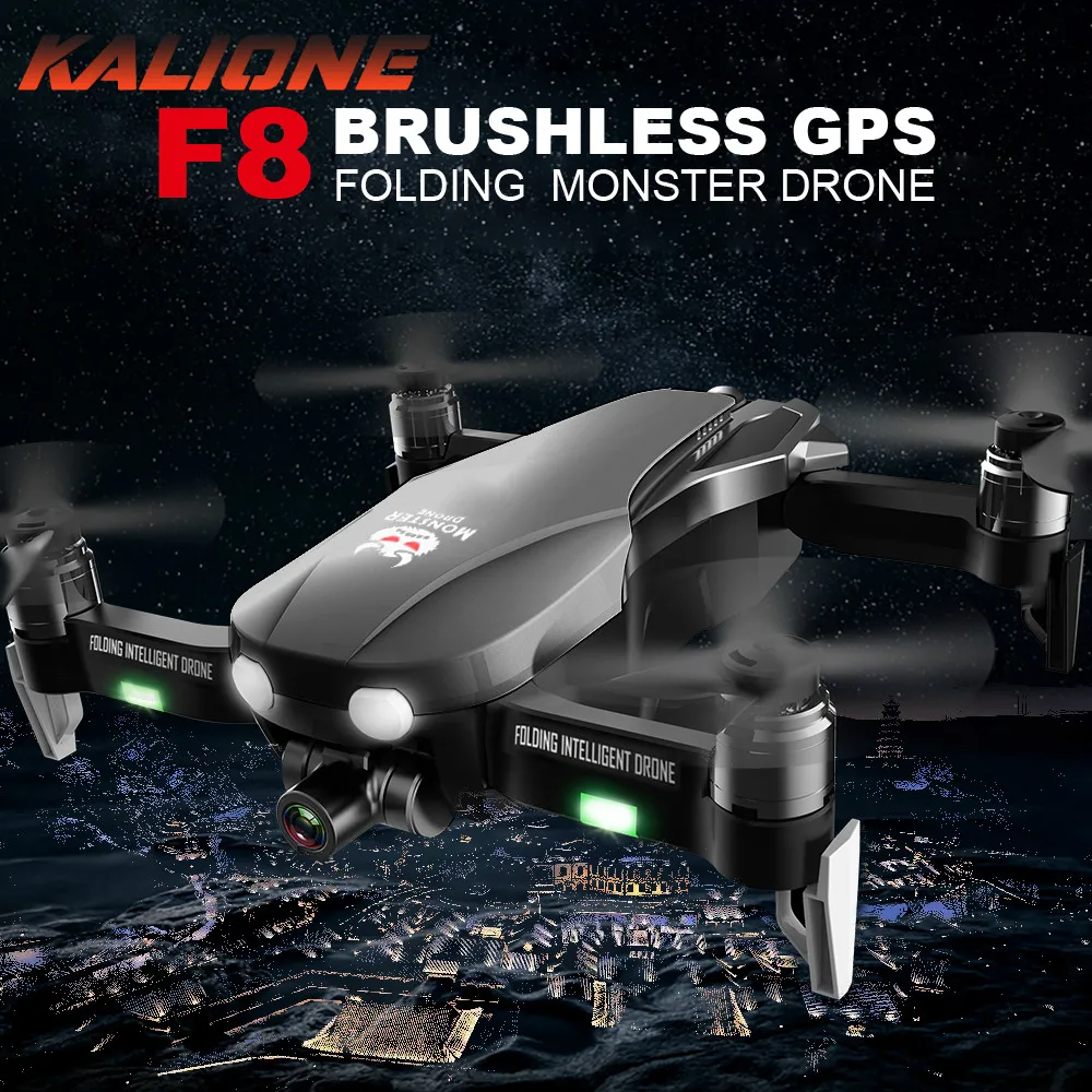F8 антивибрационный карданный Дрон 4K с Wi Fi GPS Дроны камерой HD 1 км Квадрокоптер SD