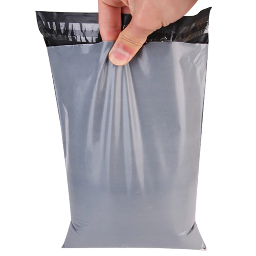 

1000Pcs Gray Plastic Post Mailing Mailer Express Bags Self Sealing Courier Mail Bag For Goods Pack