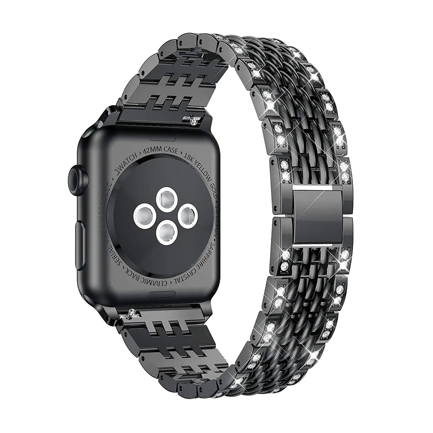 Ремешок для наручных часов Apple Watch Series 5 4 3 2 1 браслет из нержавеющей стали с