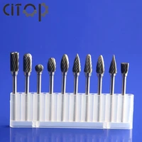 3x6mm tungsten carbide single cut rotary burrs metal diamond grinding drill bits for carving milling cutters