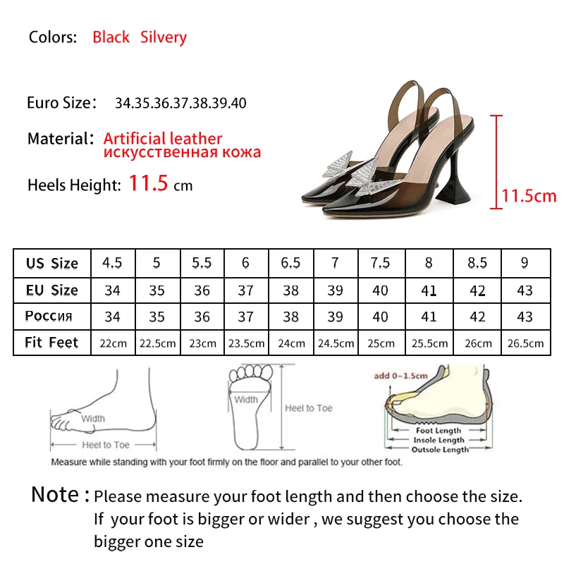 

LEOPARD LAND Summer Sexy Pointed Toe Baotou Women's Shoes Rhinestone Butterfly Wine Glass With High Heel Sandals Women ZL