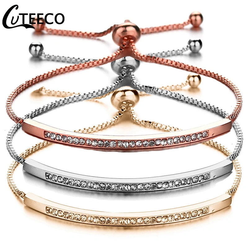 CUTEECO европейские Парные браслеты с кубическим цирконием для женщин Блестящий